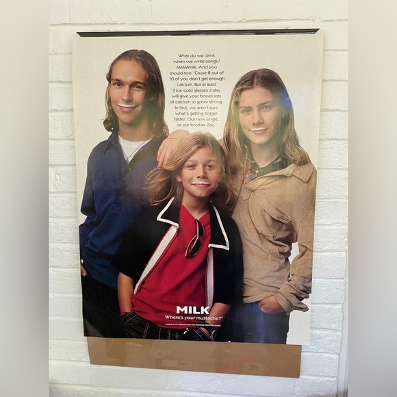 GOT MILK Vintage New Promo Poster The Hanson Brothers 1997 Full Size - Picture 1 of 4